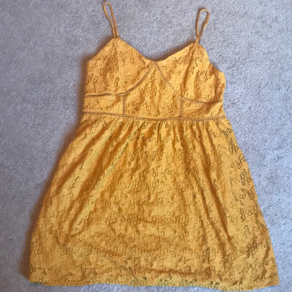 Xhilaration Mustard Mini Dress